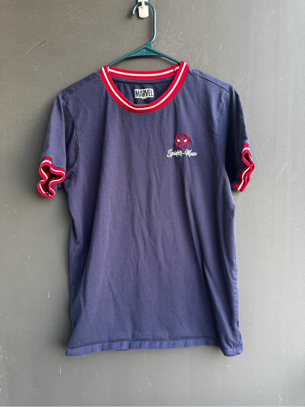 Boxlunch Marvel Spider-Man 100% cotton Ringer T-Shirt